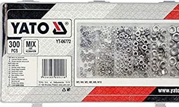 YATO 300 Pcs Stainless Steel Nuts Metric Assorted